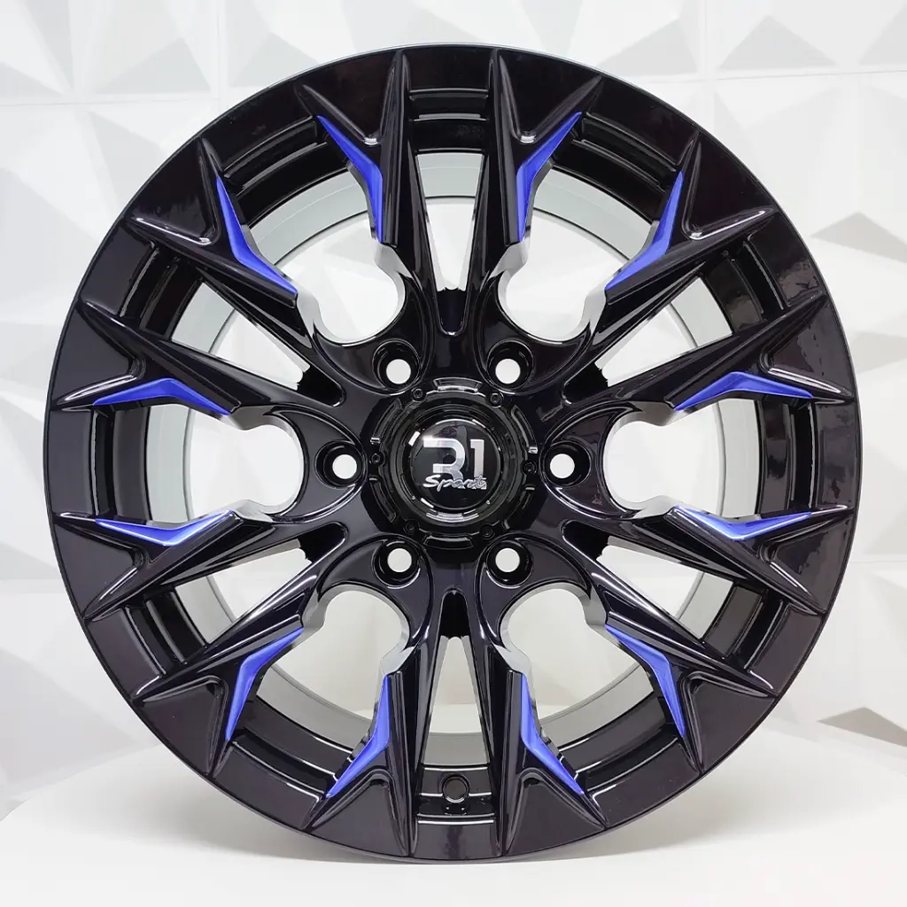 RIN 16X8 6-139.7 R1 SPORT RGW488 BLACK+MILLING (BLUE) ET0 CB110 