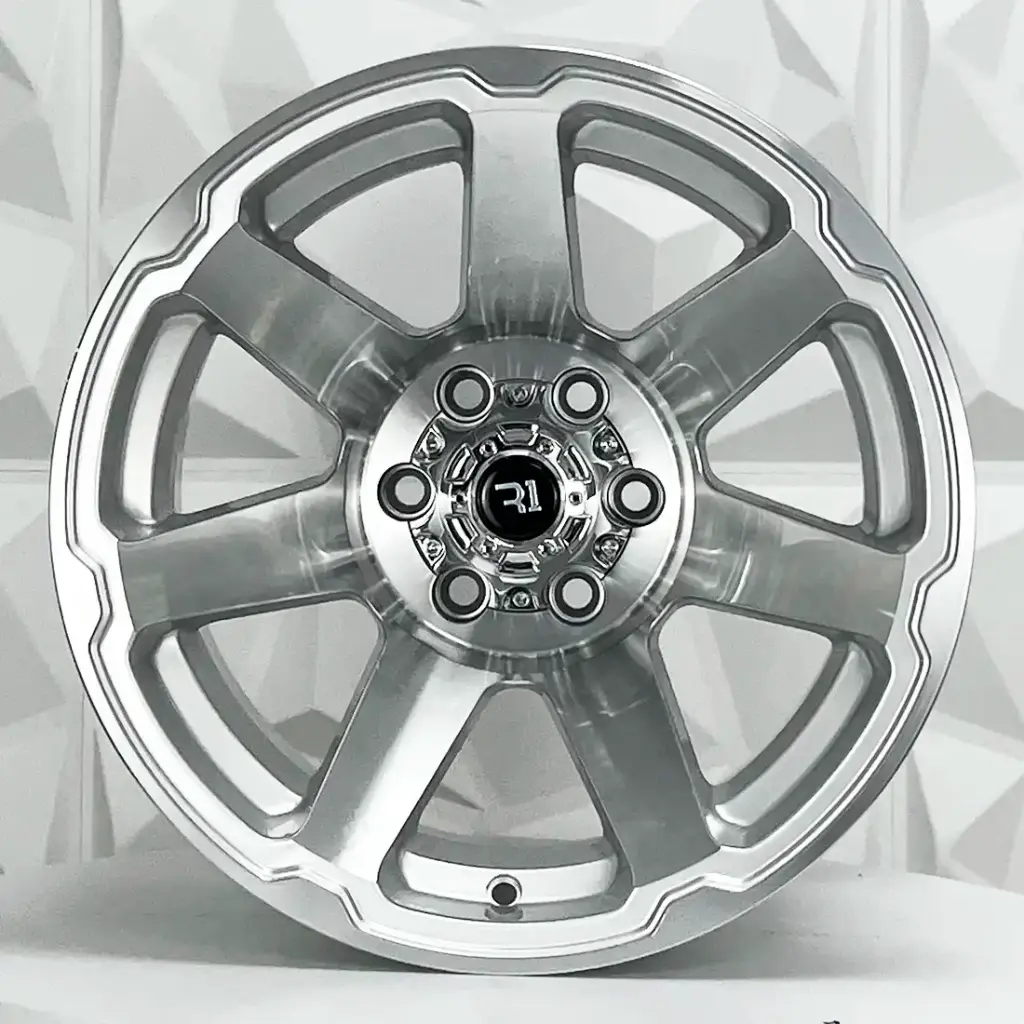 RIN 15X10 6-139.7 R1 SPORT QC1856 SILVER MACHINE FACE MACHINE LIP ET-44 CB110