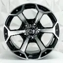 RIN 16X8 5-114.3 R1 SPORT 6989 BLACK MACHINE FACE ET0 CB83
