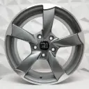 RIN 18X8 5-112 R1 SPORT L357 GUNMETAL MACHINE LIP* ET42 CB73.1